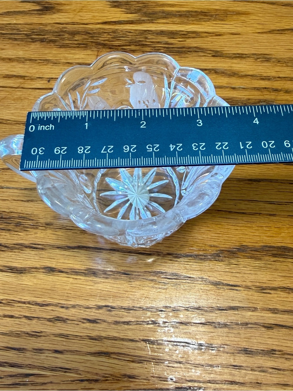 Vtg European Collection 24% Lead Crystal Frosted/etched Bird Sugar & Creamer - Picture 9 of 9